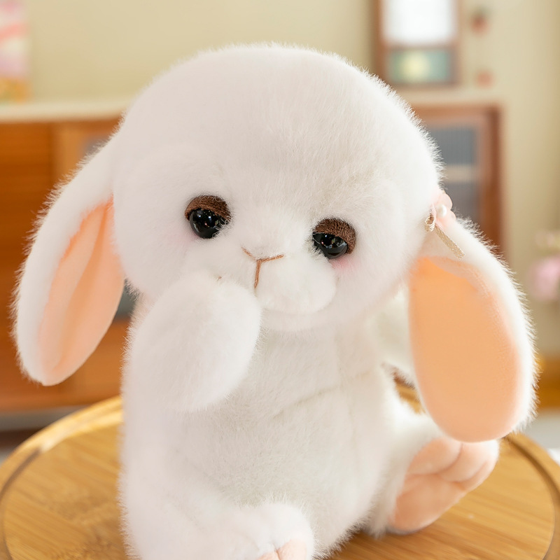 Cute Mian Rabbit Doll Small White Rabbit Plush Toys Rabbit Year Stuffed Animal Plush Mascot Companion Gift Boutique Doll