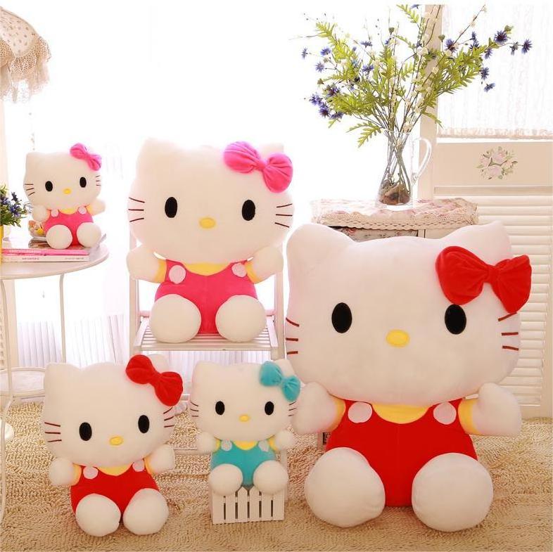 Wholesale stuffed & plush toy animal Kitty Dolls Cute Kitty Stuffed Toys Children And Girls Throw Pillows Kids Birthday Toys