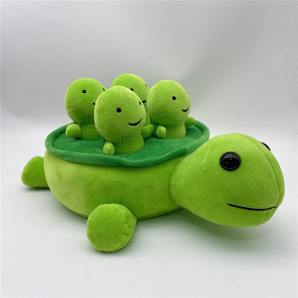 OEM Hot Sale Tortoise Plush Pet Toy for Dog Mother Tortoise Baby Turtle Plush Staffed Pretend Interactive Plush Hen Egg Toys