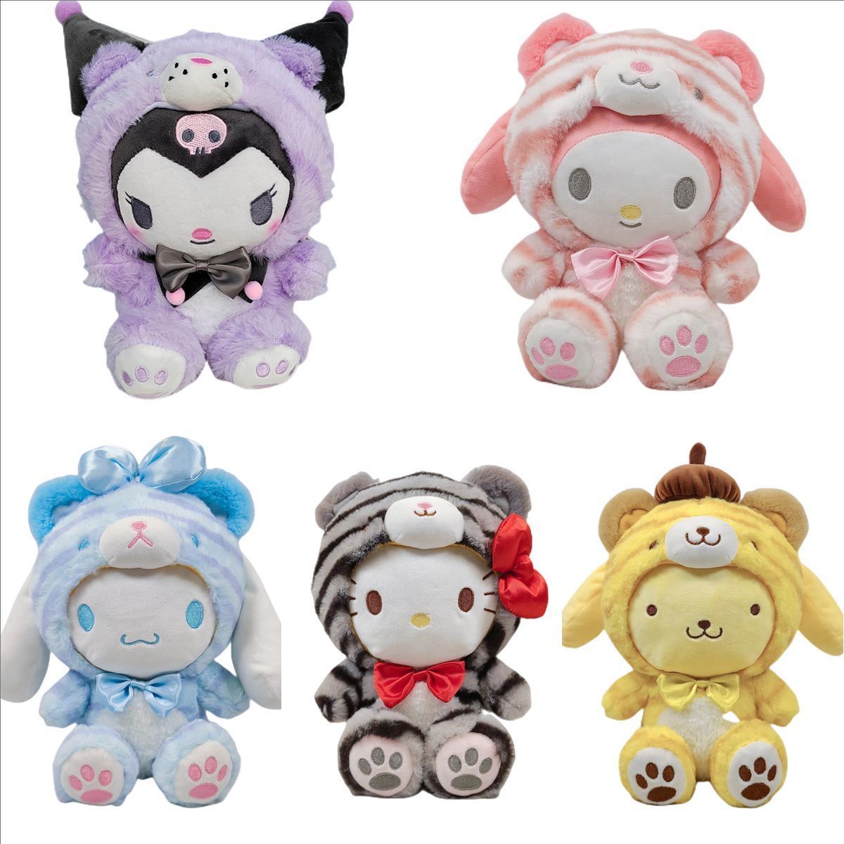 Sanrioed Plush Kuromi Melody Cat PC Dog Hello KT Anime Figure Pendant Accessories Cute Stuffed Animals Plush Toy SAnime Plushie