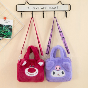 Hot Sale Cartoon Doll Sofa Kuromi Melody Plush Handbag Plush Toy Doll Cross Body Plush Makeup Bag Sanrioed Plush Bag for Kid