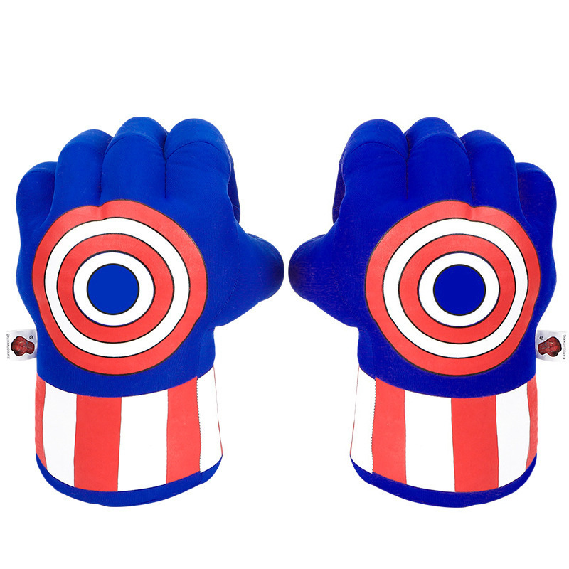 Super Hero Boxing Gloves Toys Children Gift Cosplay Costume Green Fist Red Spider Big Soft Plush Superhero Boxing Gloves Toys