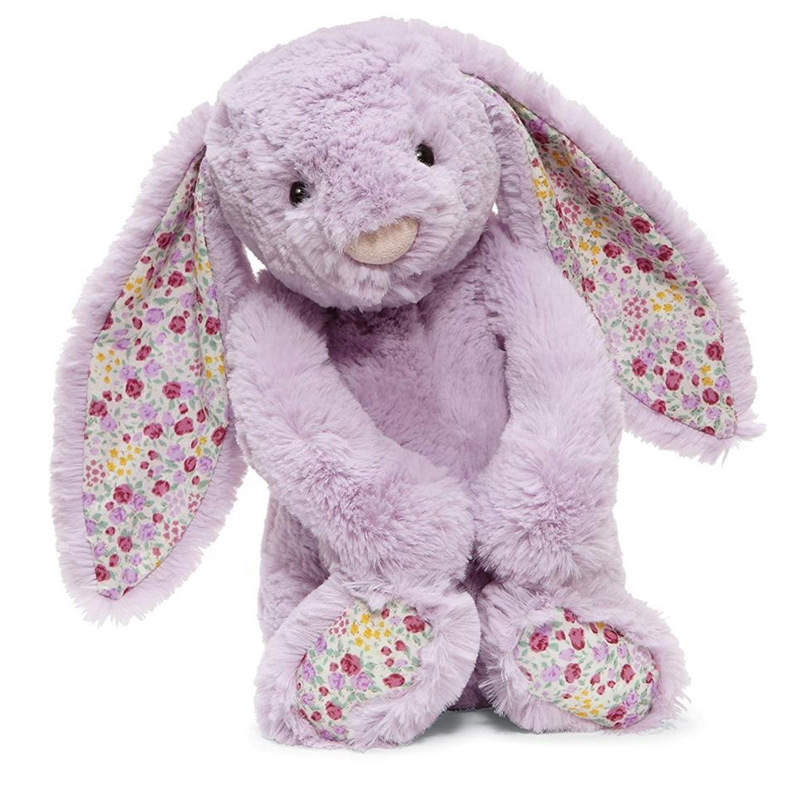 Purple Long Ear Easter Bunny Plush Toy Soft Rabbit Stuffed Animal Toys Long Ear Bunny Plush Toy Peluches Rabbit Easter Bunny