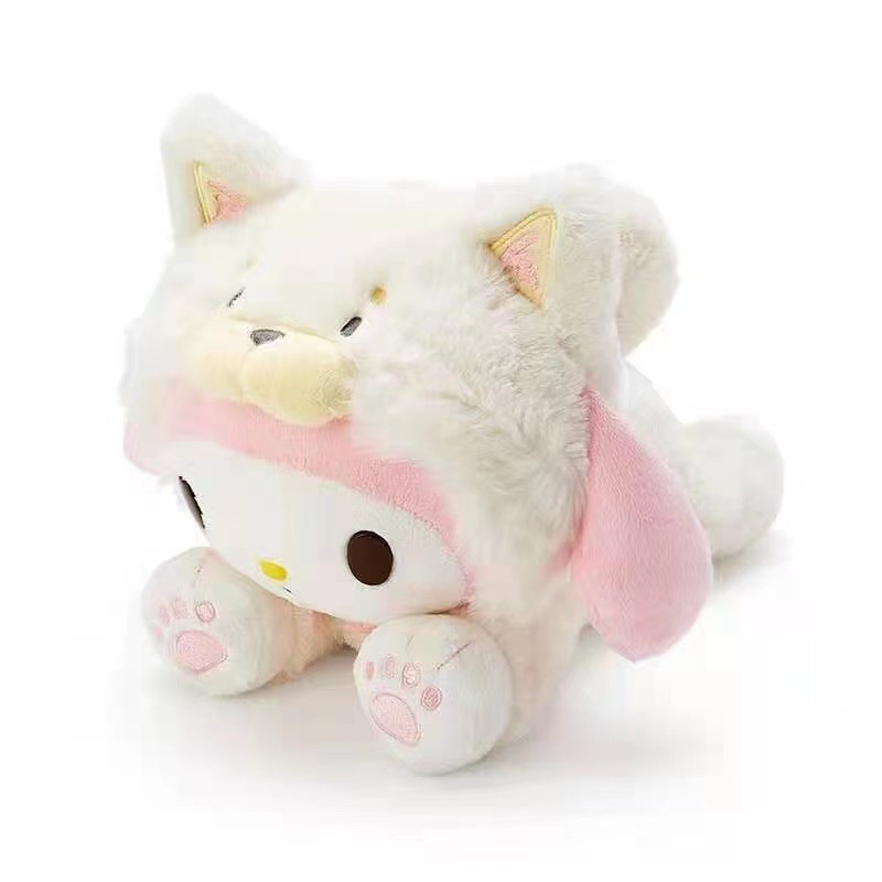 My Melody Shiba Inu Drag Laurel Dog Kulomi Meletti Plush Action Figure Pendant Small Doll Claw Machine