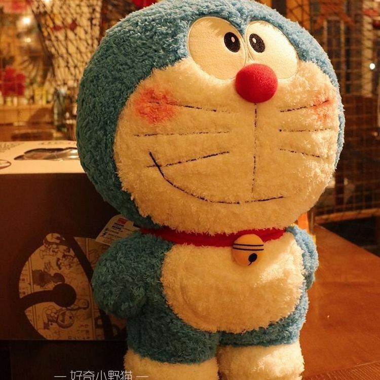 New Style Doraemon Plush Toy 35/45/55cm Robot Cat Japanese Cartoon Animation Blue Doraemon Stuffed Doll Birthday Gift for Kids