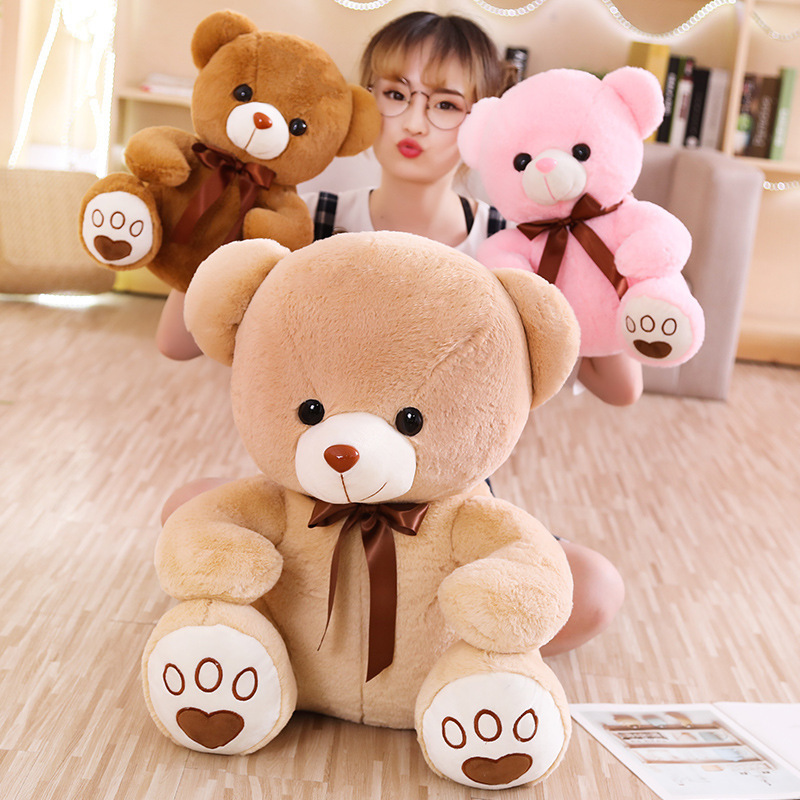 Teddy bear plush toy doll children love teddy bear Valentine's Day music light-emitting hug heart bear kids anime baby toys