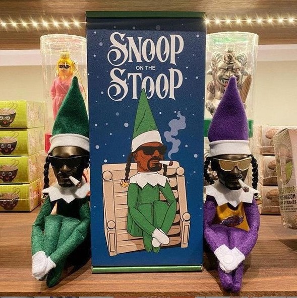 Christmas High Quality snoop dog Elf Doll 10in/25.4cm Black Handmade Hip Hop snoop dogg elf Doll Gnomes Plush Toy for Decoration