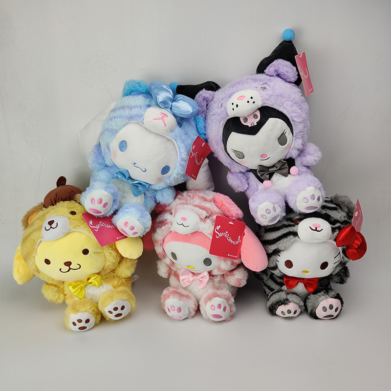 Sanrioed Plush Kuromi Melody Cat PC Dog Hello KT Anime Figure Pendant Accessories Cute Stuffed Animals Plush Toy SAnime Plushie