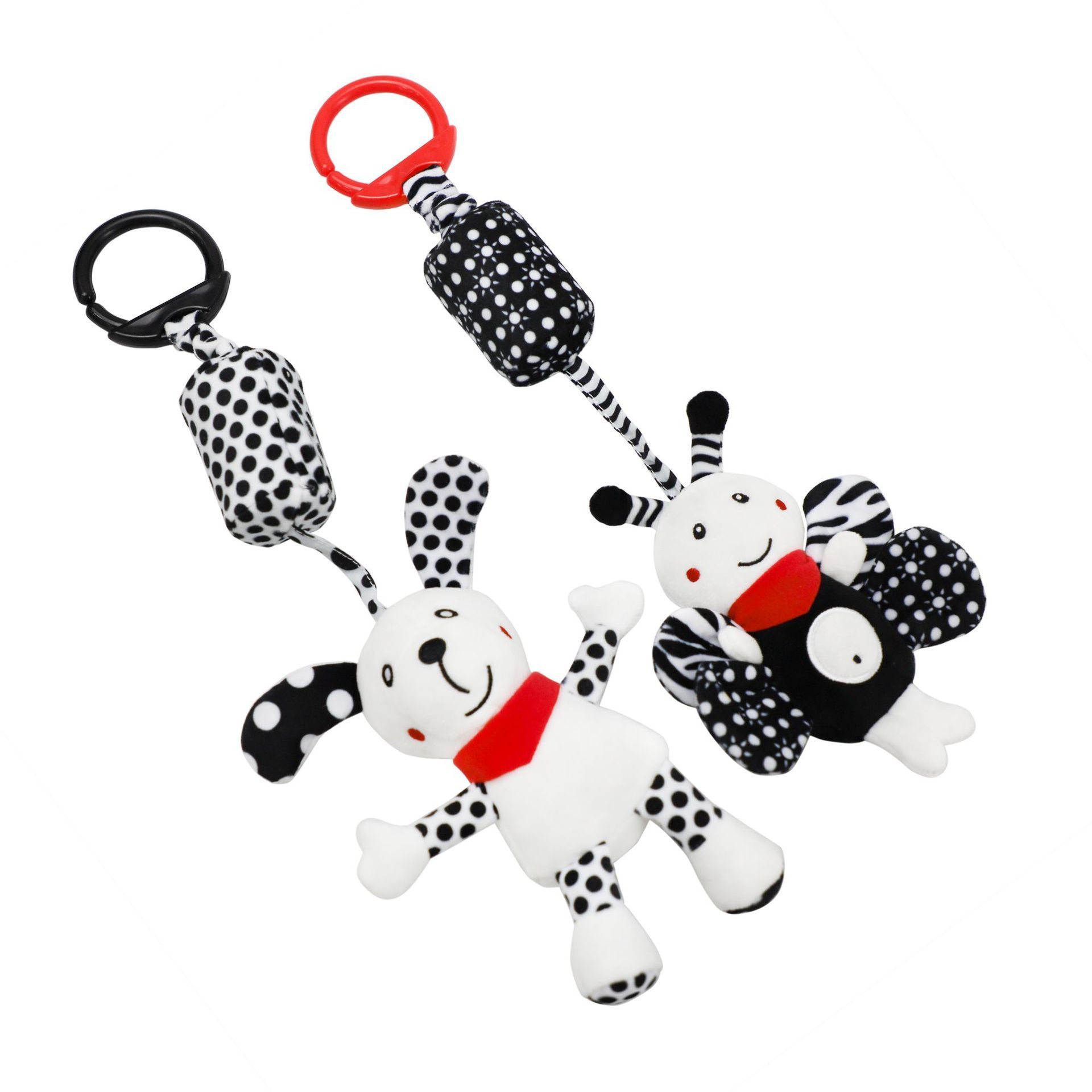 Baby Black And White Wind Chimes Baby Stroller Pendant Rabbit Bees Bird Owl Dog Hanging Ornaments Car Hanging Bed Bell Wholesale