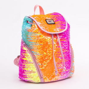 Wholesale Custom Black Friday Special Design Fashion Hologram Reversible Sequin Outdoor Travel Drawstring Backpack