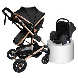 China Factory Supplier Strollers Baby Pram Kinderwagen 3 En 1 Foldable Baby Stroller 3 In 1 With Car Seat