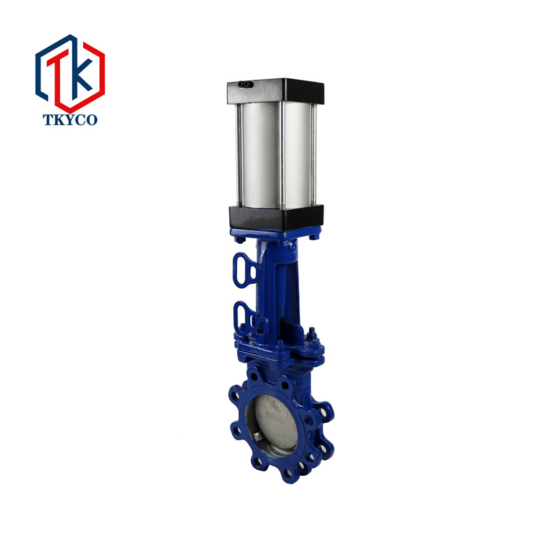 Taike Valve Ductile Iron Carbon Steel Stainless Steel Lug Type Pneumatic Knife Gate Valves