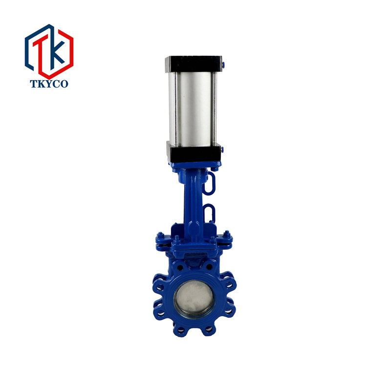 Taike Valve Ductile Iron Carbon Steel Stainless Steel Lug Type Pneumatic Knife Gate Valves