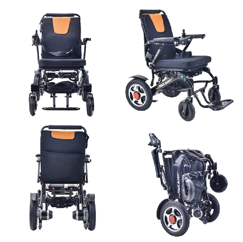 Portable Folding Aluminum Electric Wheelchair Lithium Battery Lightweight Wheel Chair For Elder