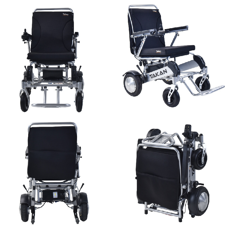 Electric Wheelchair Rear Drive Dual Electromagnetic Brakes 10 Inch Pneumatic Tires Rear Wheel