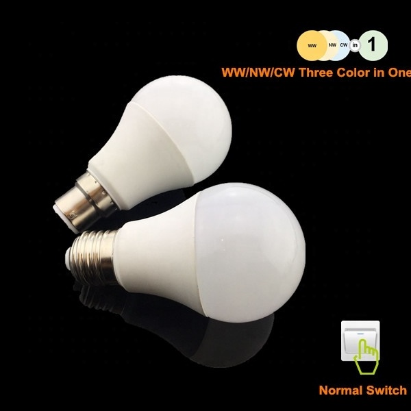 Whole Seller Step Color Change Smart LED Bulb 8W 10W 12W 14W 3 in 1 LED Lamp CW NW WW three color in one light CE Rohs FCC