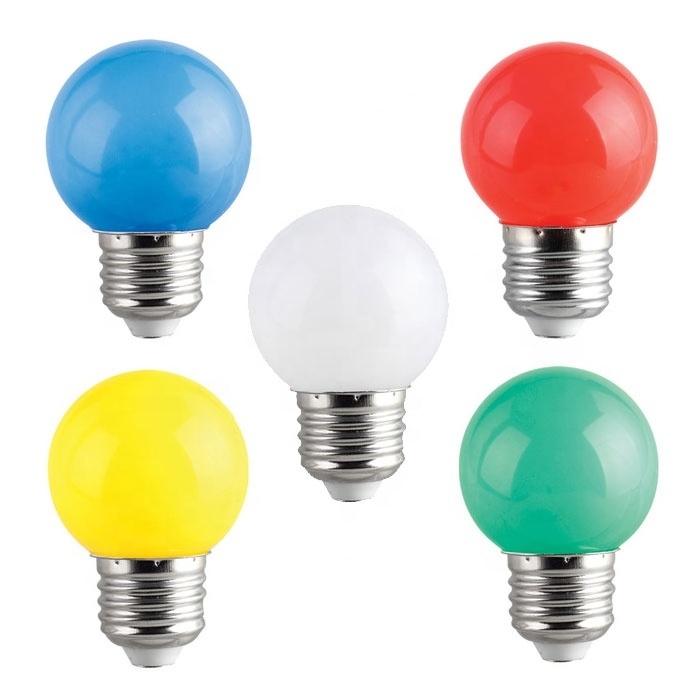 colorful LED Bulb E27 Point Light G45 IP44 1W 2W Golf mini LED lights E27 E26 B22 LED Lamp RGB outdoor CE Rohs FCC TUV