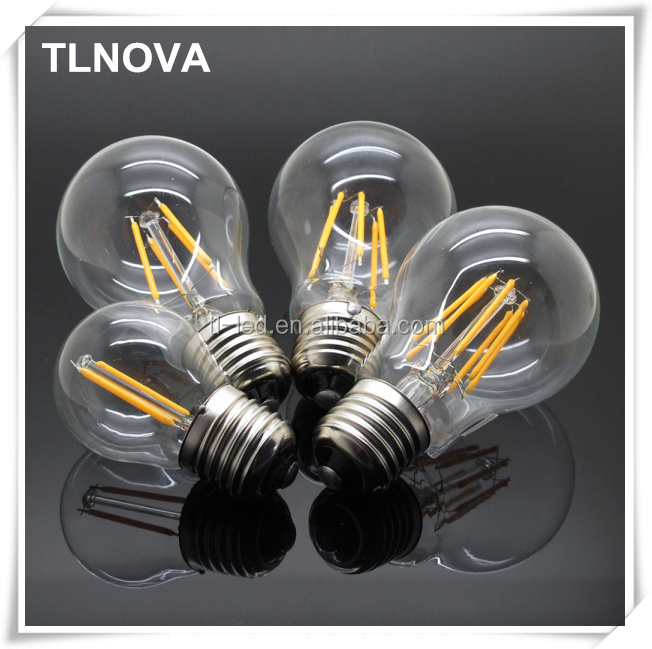 Hot LED Filament Bulb Lights A19 A60 Dimmable 360 LED Bulb Filament E27 E26 B22 4W 6W 8W CE Rohs FCC INMETRO