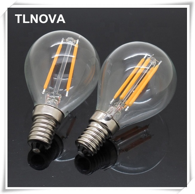 whole sale Cheap Filament LED bulb G45 2W 4W 6W Gold G45 Filament Edison Bulb E14 E27 B22 BA15 Brass CE Rohs FCC