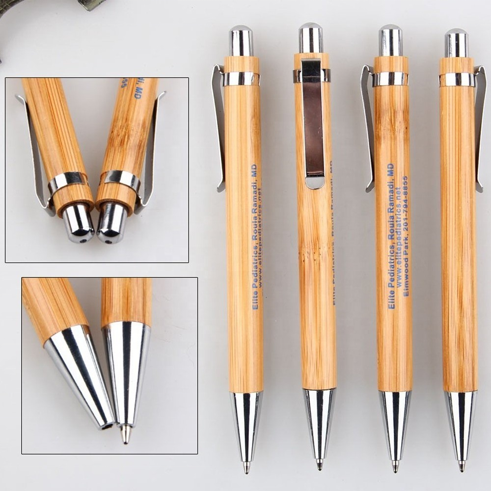 High quality bamboo pen promotion gift bamboo pen logo custom laser logo bamboo pen