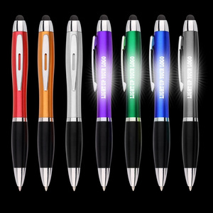 OEM  LED lighting up logo pen stylus pen customized logo light up pen boligrafo stylo penn