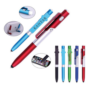 Unique design  writing in the dark with Customizable logo 4 in 1 n stylus led light multifunction pen