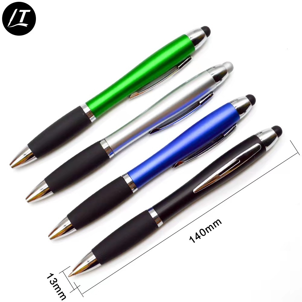 LED light up personalized laser luminescence logo pen with touch screen advertising light box ball pen