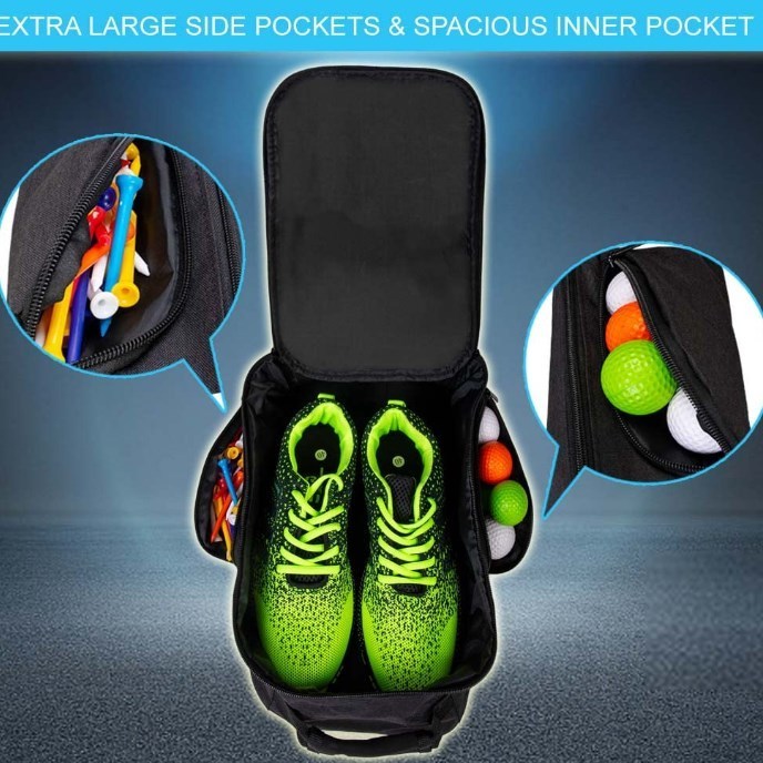 Wholesale Factory Black Men Women Sports Travel Zippered Baseball Soccer Golf Shoe Bag