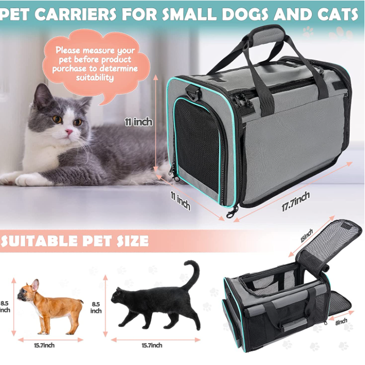 Breathable Collapsible Luxury Pet Travel Bag Trolley Dog Carrier