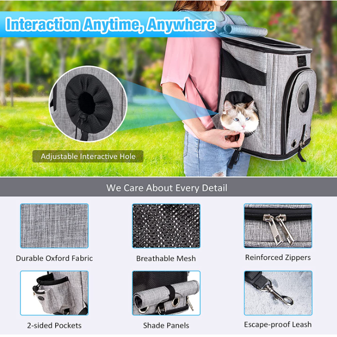 Fashion Cat bag Travel Cat Backpack Foldable Storage Outside Portable Transparent Space Capsule Pet Carrier For Dogs