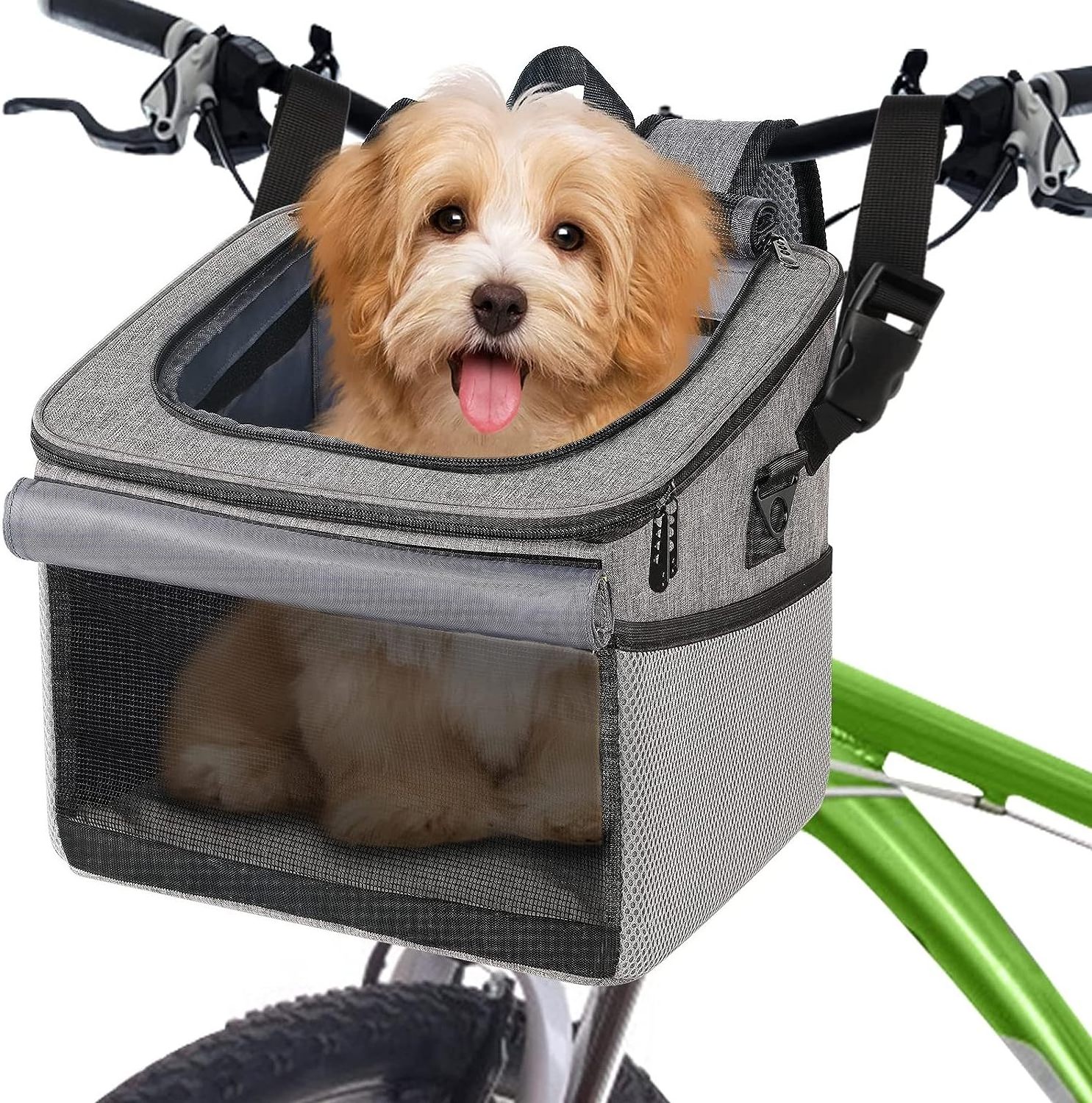 Hot Sales Small Quick Release Grey  Front Carrier Dog Pack Pet Dog Carrier Backpack Bike