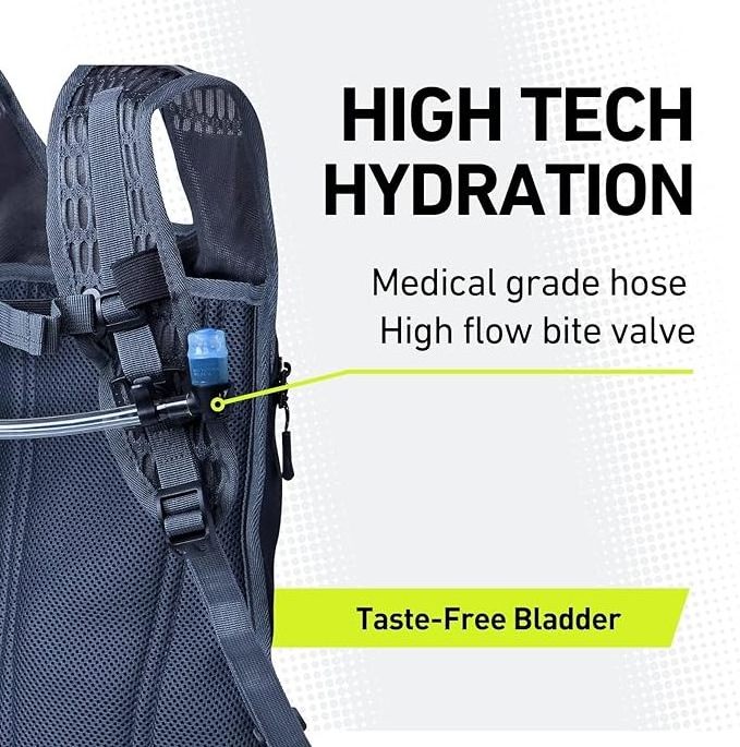 Hydration  Pack& 2L Hydration Water Bladder High Flow Bite Valve Hydration Backpack with Storage Lightweight Running Backpack