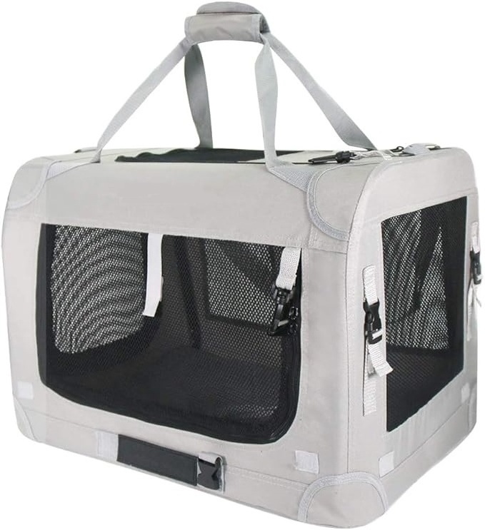 Extra Large Cat Carrier Soft Sided Folding Small Medium Dog Pet Carrier Travel Collapsible Ventilated Comfortable Design Vehicle