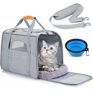 High quality Grey Large Capacity Pet Carry Bag Portable Travel Dog Carrier Bag Car Seat Safe Carrier