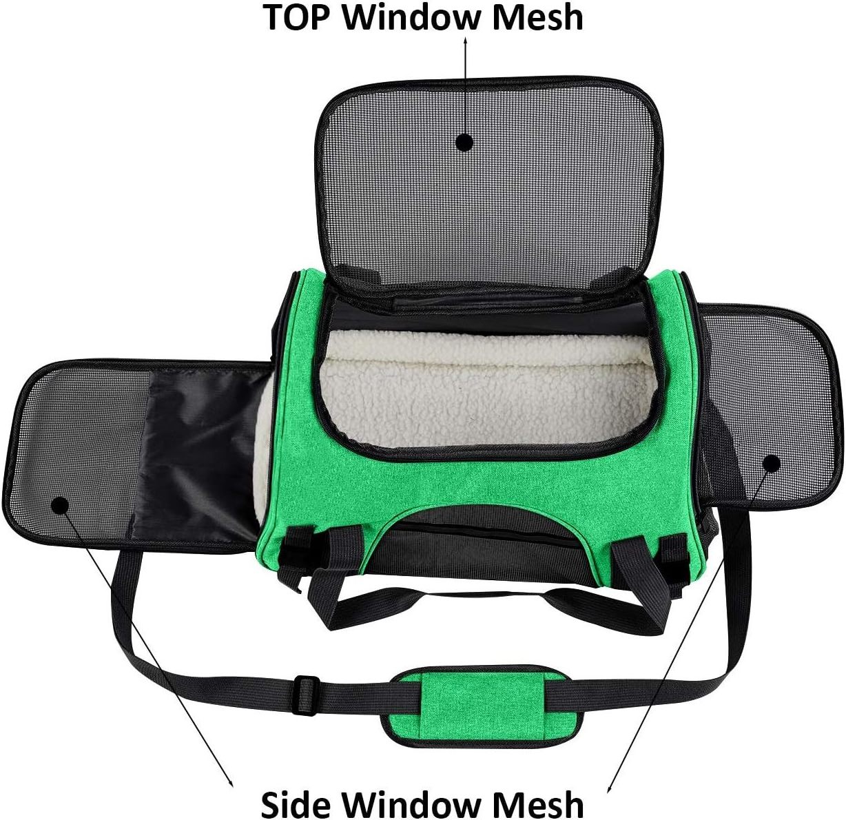 Pet Booster Seat Dog Bed Travel Safety Car Carrier With Side Pocket Car Pet Seat Cover