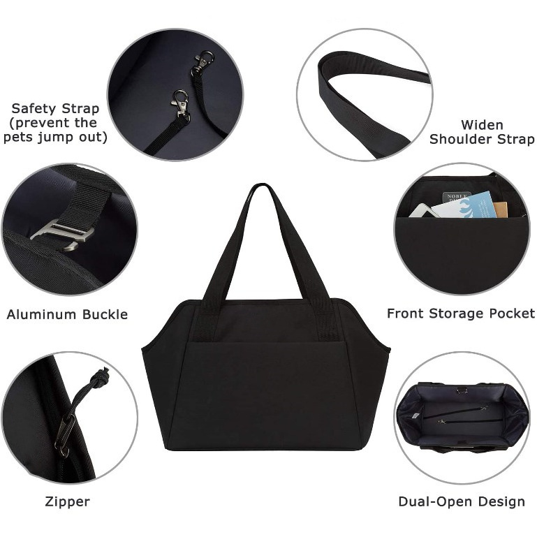 Custom Adjustable Portable Small Dog Carrier Purse With Pockets For Subway Shopping Hiking