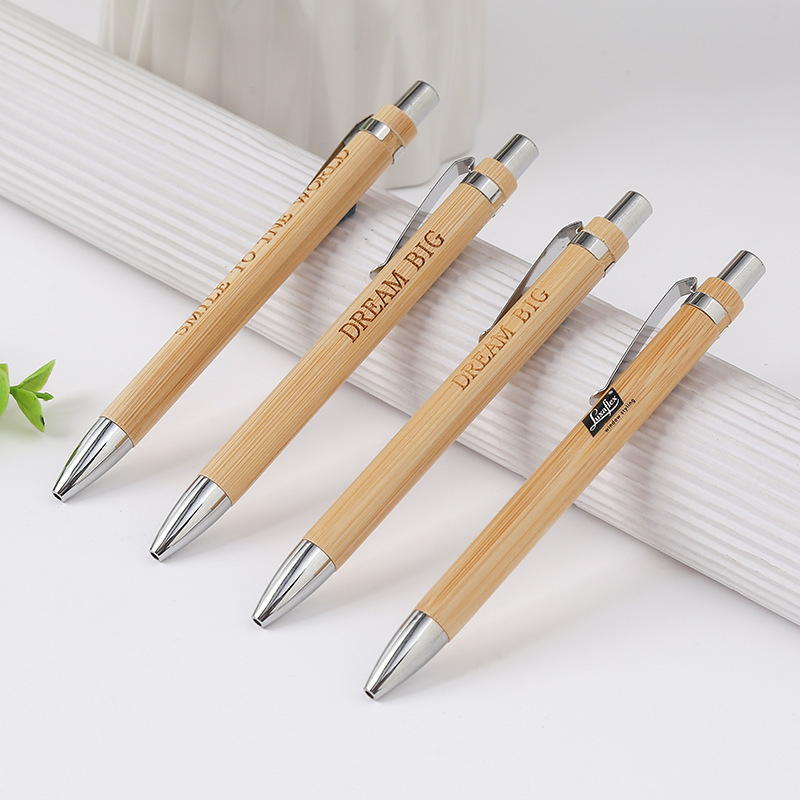 hot selling natural bamboo pens with custom logo Eco friendly bamboo ballpoint pen for advertising