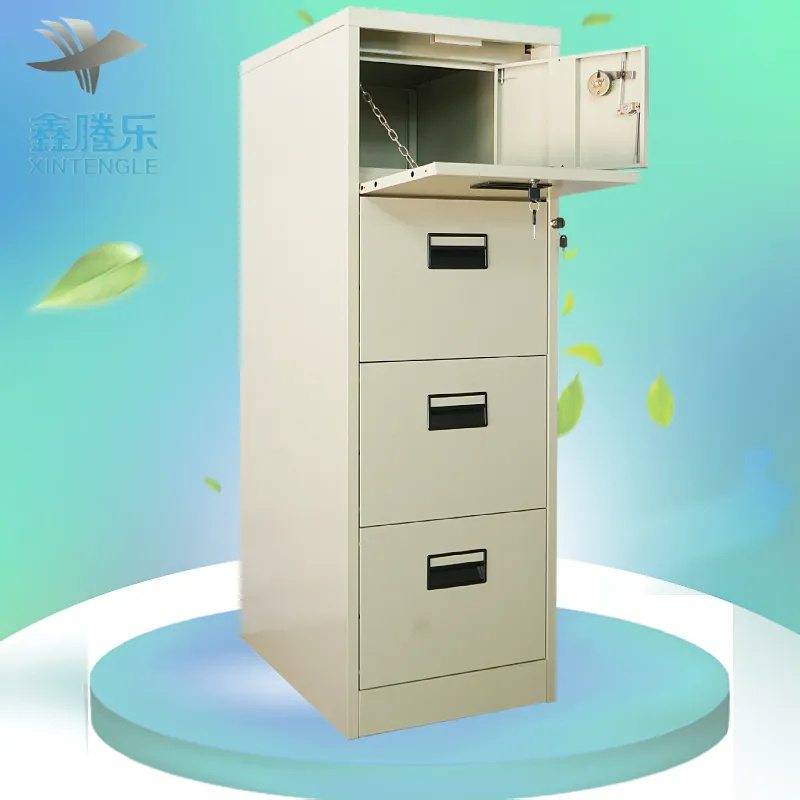 New 4-Layer Office Furniture Modern Key Lock 4-Drawer Metal Vertical Filing Cabinet Wholesale from Factory