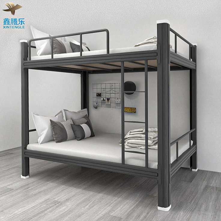 Lit superpos cheap 2 layers bunk bed for adult double decar bed iron double metal bed cama casal literas hierro