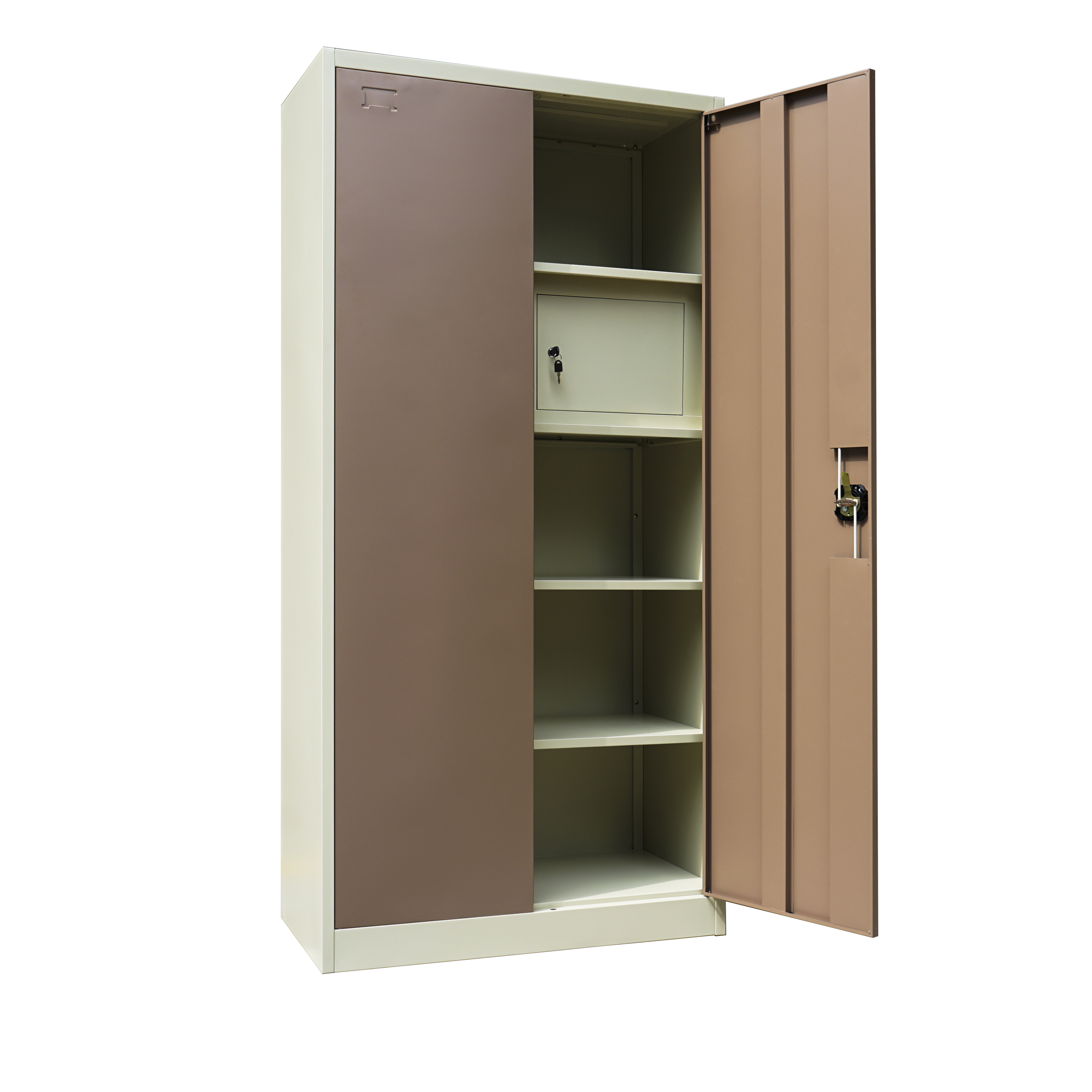 Hot sale new design vertical 2 door clothes storage locker godrej almirah assemble metal steel dressing durable wardrobe