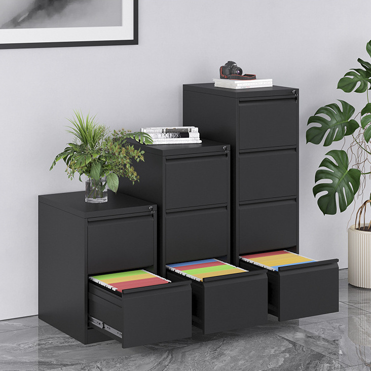 Vertical Filing Cabinet New Factory Wholesale 4 Layer Office Furniture 4 Drawer Metal Office Drawer Cabinet Modern Key Lock