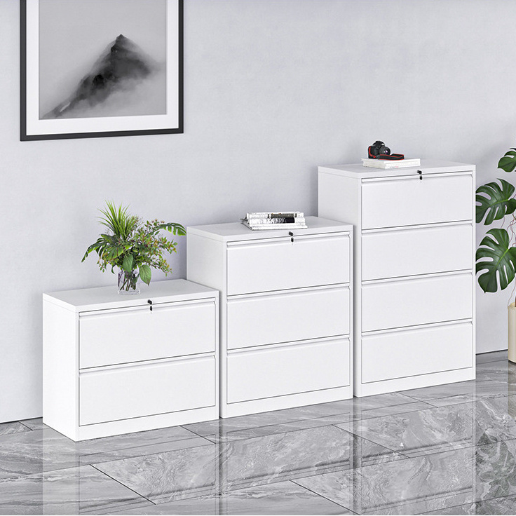 Vertical Filing Cabinet New Factory Wholesale 4 Layer Office Furniture 4 Drawer Metal Office Drawer Cabinet Modern Key Lock