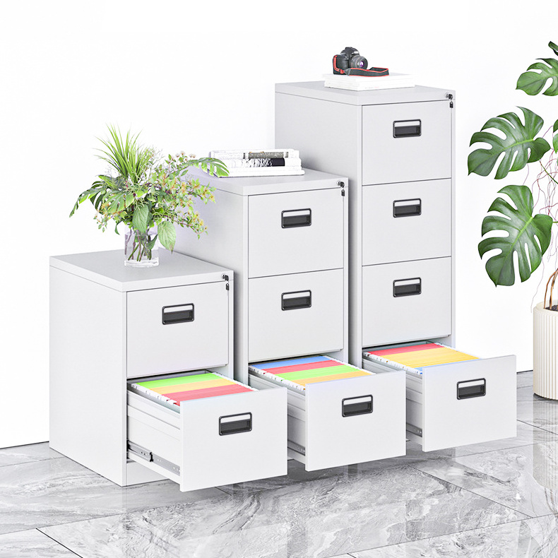 Vertical Filing Cabinet New Factory Wholesale 4 Layer Office Furniture 4 Drawer Metal Office Drawer Cabinet Modern Key Lock