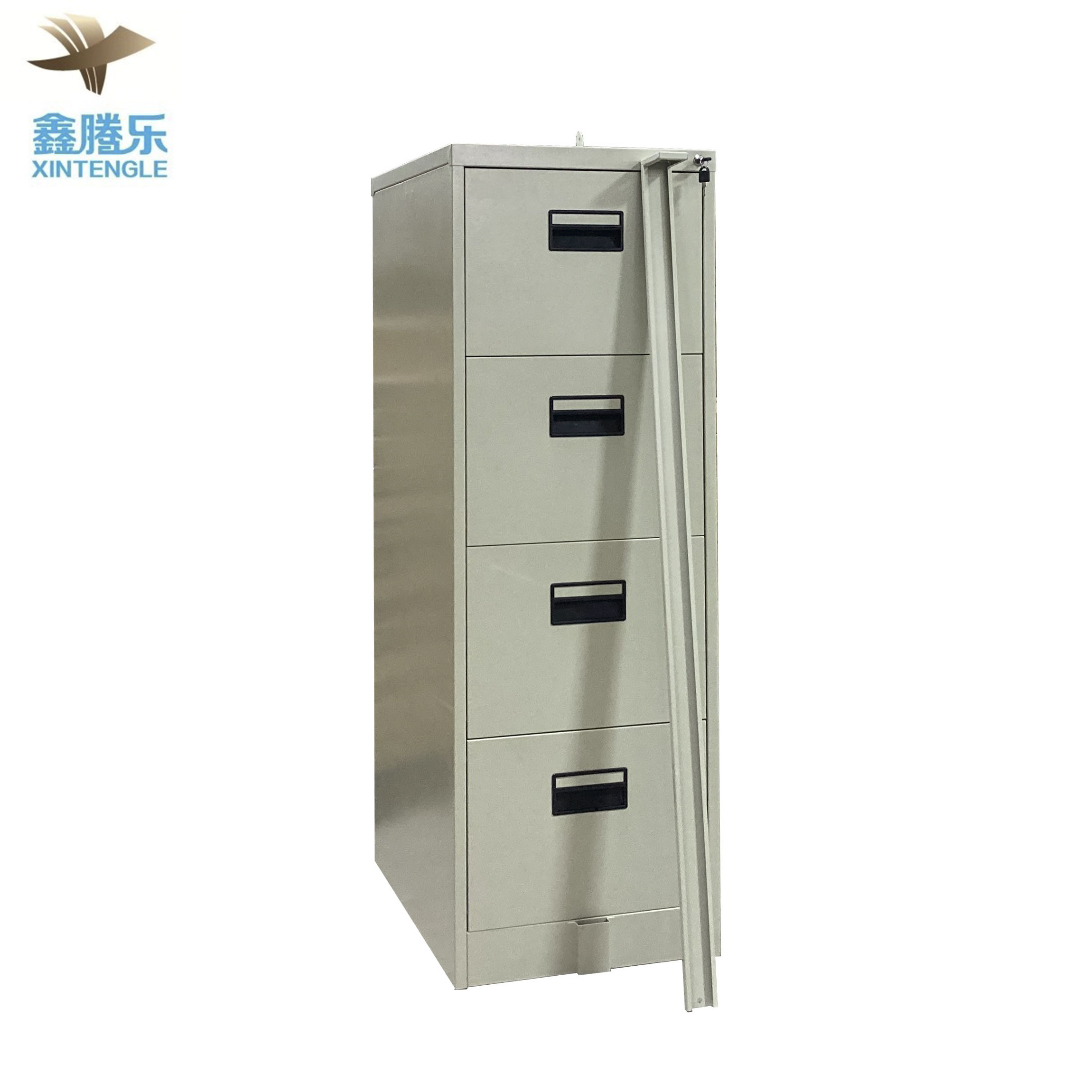 Factory price  hanging A4 folder Vertical storage 4 drawer steel filing cabinet archivero With locking bar