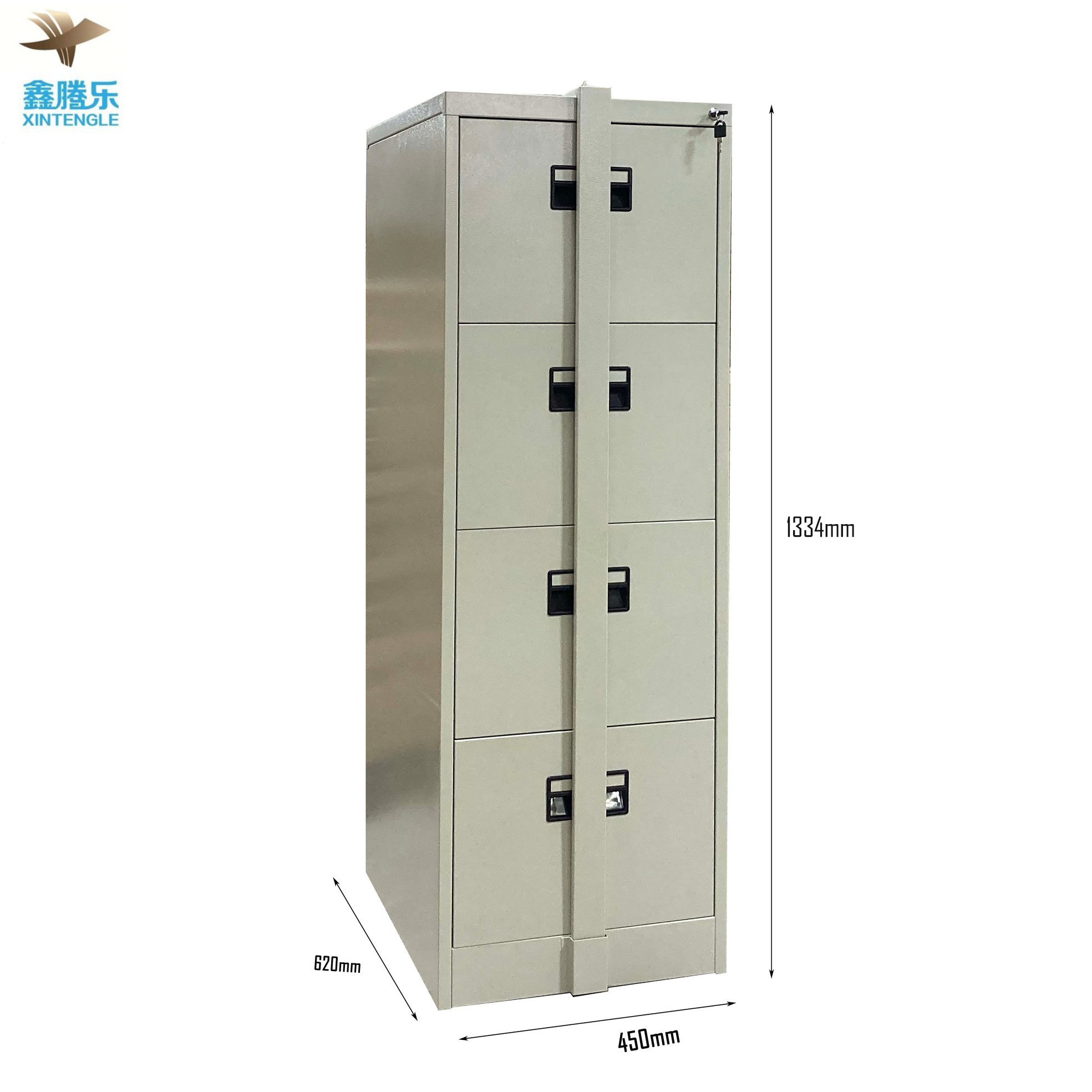 4 Drawer Steel Cabinet Vertical File Cabinet 4 Drawer Folder Metal Cabinet with locking bar