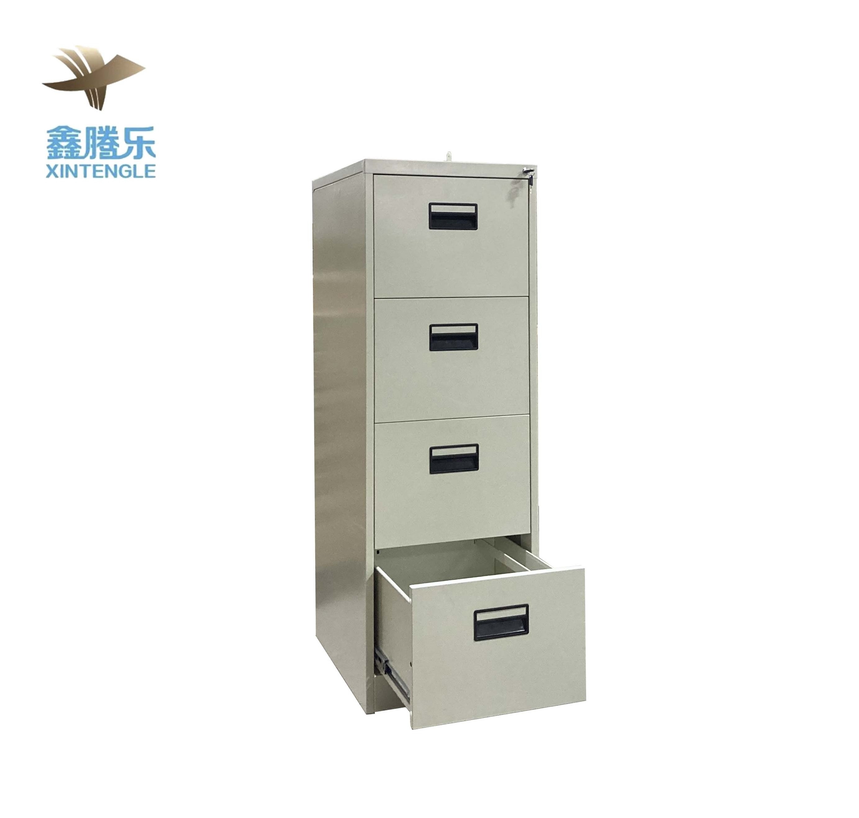 4 Drawer Steel Cabinet Vertical File Cabinet 4 Drawer Folder Metal Cabinet with locking bar