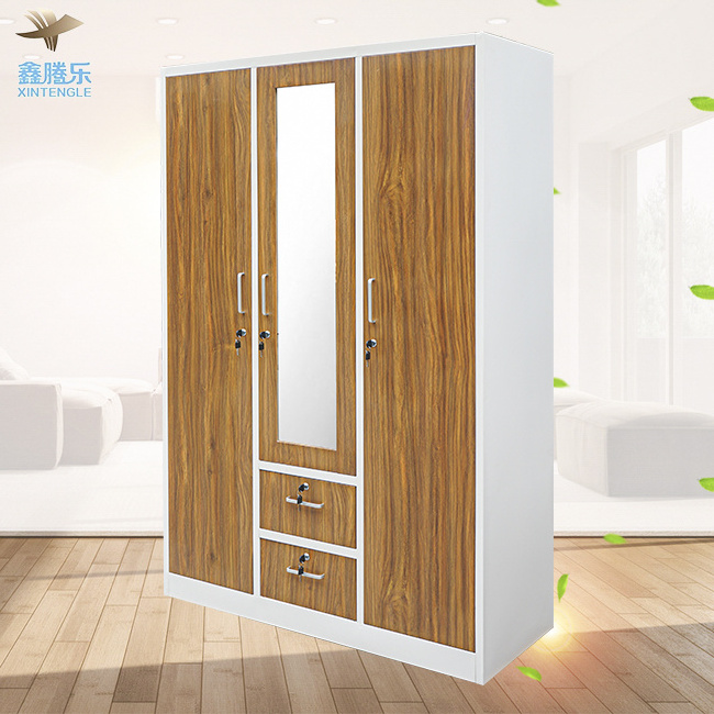 Guangzhou foshan factory direct sale Factory supply almirah wardrobe metal wardrobe closet cupboard wardrobe