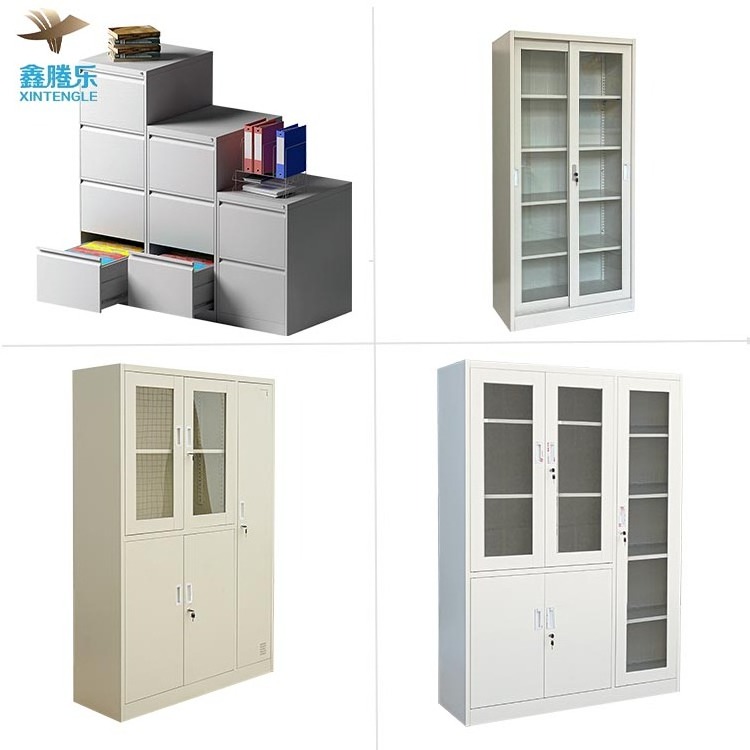 Archivadores Office Metal Storage File Cabinet with lock 2 Doors steel cupboard filling cabinet and Shelves lemari besi archiva