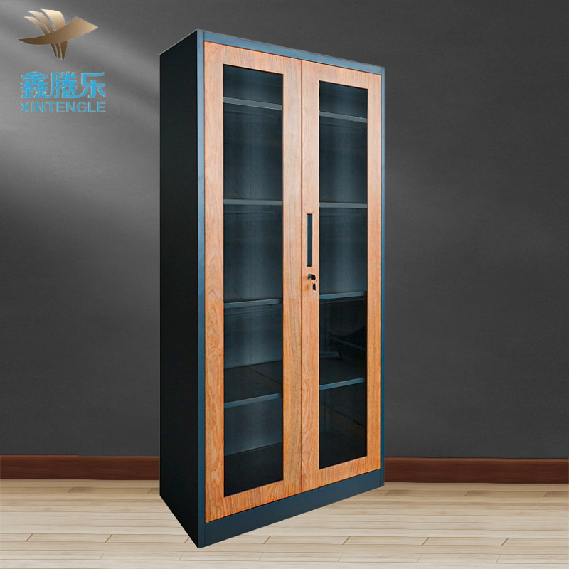 Guangzhou Factory Cheap Price Office Steel Instrument Glass Door Storage File Cabinet Office Furniture Filling Cabinet