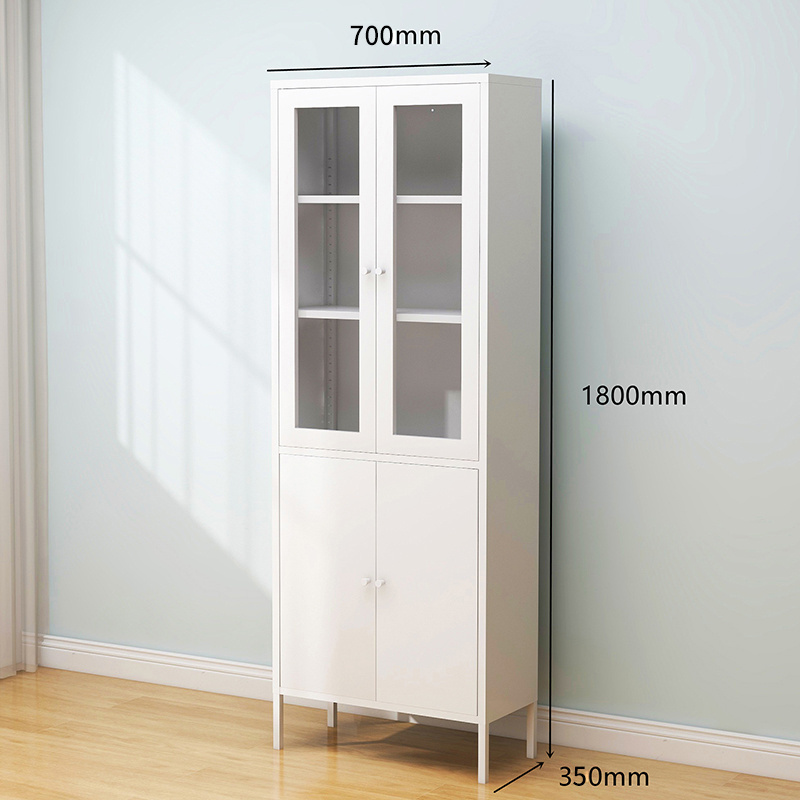 High-grade custom metal file cabinet fireproof double-door glass door file cabinet